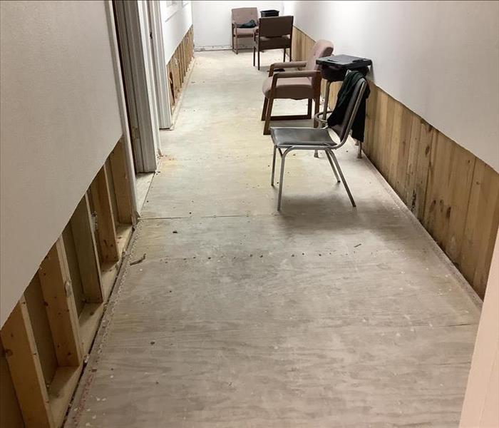 Belt Cut And Floor Removal Of Flood Damage 