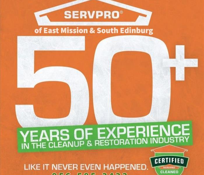 SERVPRO 50 years of experience graphic