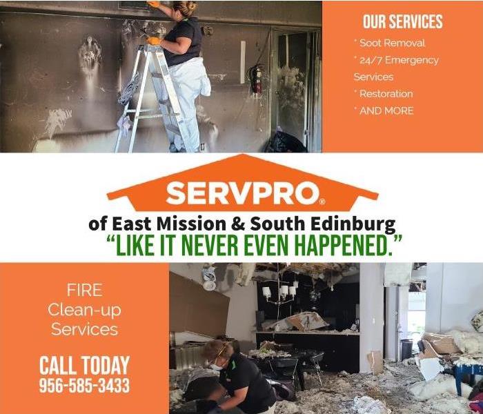 fire jobs with technicians from servpro clean up soot removal